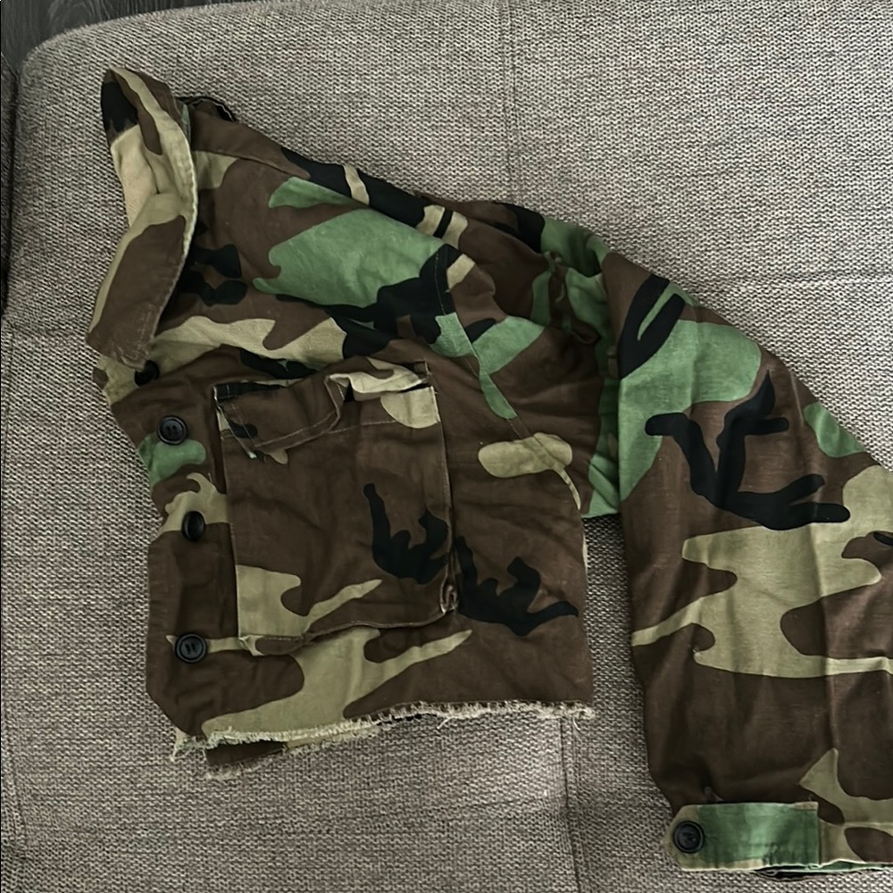 SHEIN Camouflage Jean Jacket